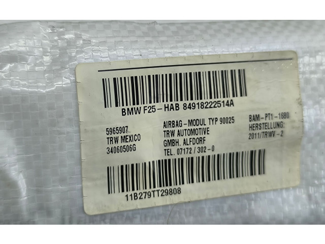 Боковая подушка безопасности 84918222514a, 5965907 BMW X3 F25