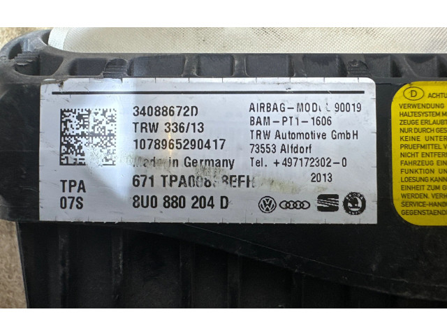 Подушка безопасности пассажира 8U0880204D, CH34088696 Audi Q3 8U