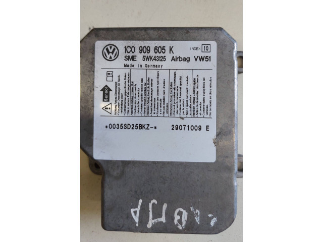 Блок подушек безопасности 1C0909605K, 0035SD25BKZ   Skoda Fabia Mk2 (5J)