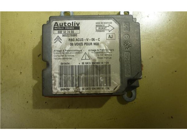 Блок подушек безопасности 9652276980, 602327400 Citroen Xsara Picasso