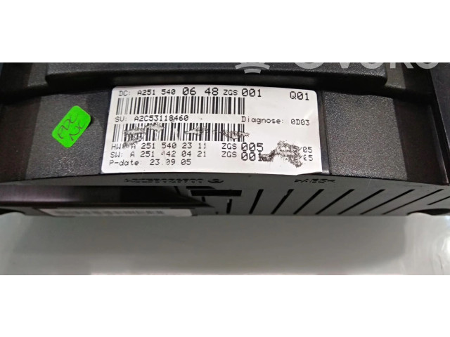 Панель приборов A2515400648   Mercedes-Benz ML W164       