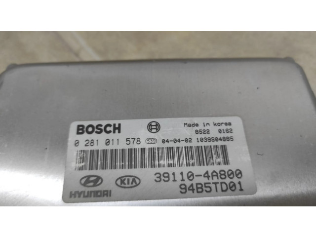 Блок управления двигателя 391104A800, 0281011578   KIA Sorento