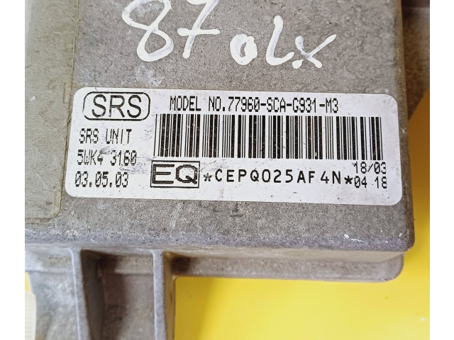 Блок подушек безопасности 77960SCAG931M3 Honda CR-V