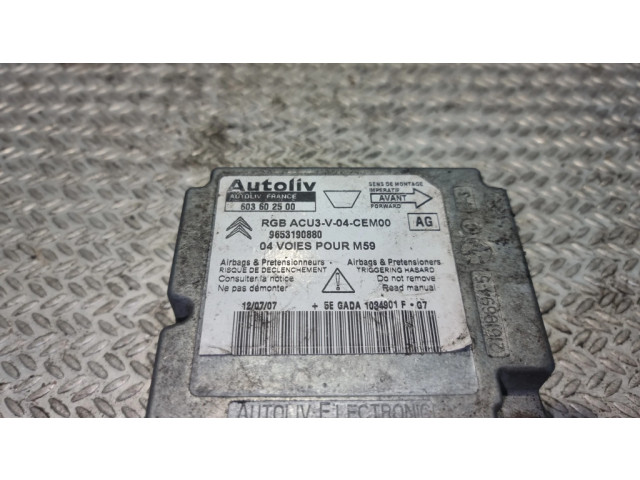 Блок подушек безопасности 603602500   Citroen Berlingo