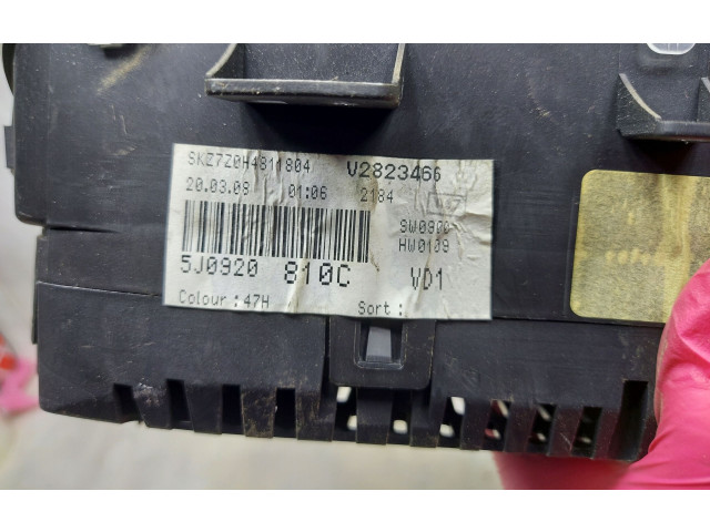 Панель приборов 5J0920810C, 5J0920810C Skoda Fabia Mk2 (5J)