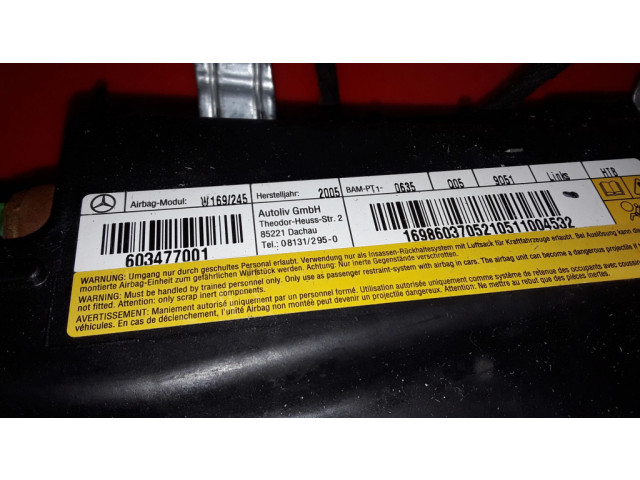 Подушка безопасности в сиденье 1698603705, 603477001 Mercedes-Benz A W169