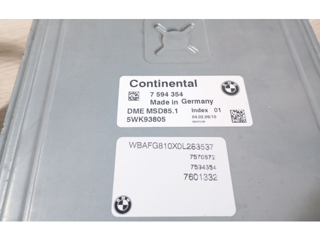 Řídící jednotka 7594354, 5WK93805 BMW X6 E71 2009