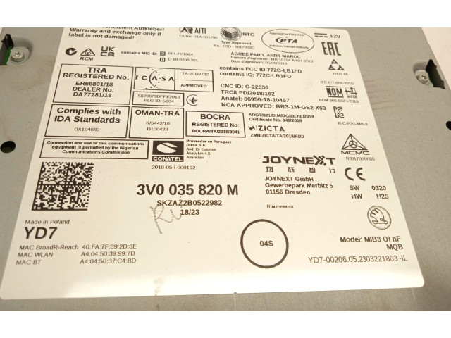 Блок управления 3V0035820M Skoda Karoq