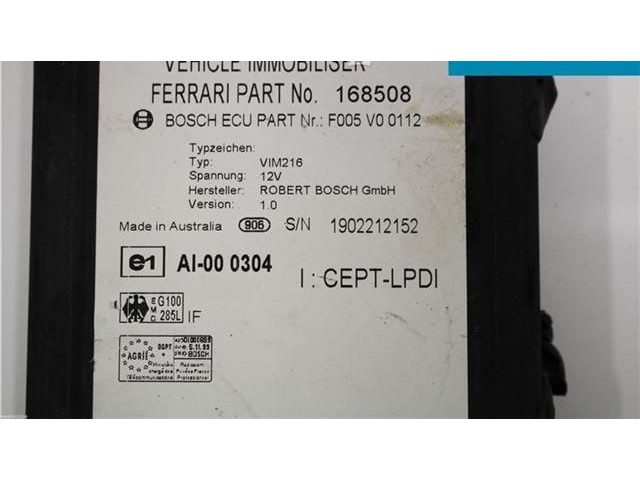 Блок управления 168508, F005V00112 Ferrari 360