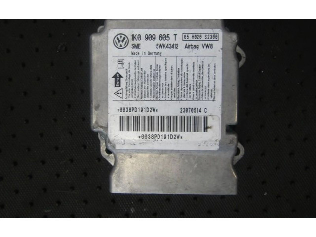 Блок подушек безопасности 1k0909605t, 5wk43412 Volkswagen Jetta V