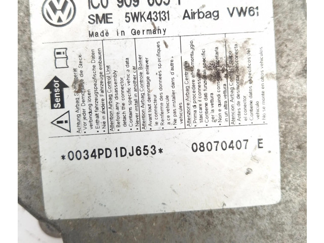 Блок подушек безопасности 1C0909605F, 5WK43131   Skoda Superb B5 (3U)