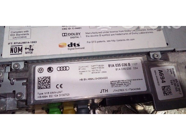 Блок управления навигации (GPS) 81A035036B, 81A035036B Audi Q2 -