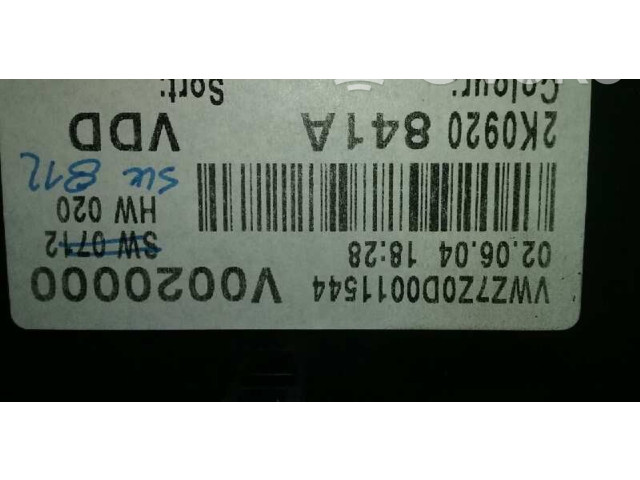 Přístrojová deska Volkswagen Caddy 2004 2K0920841A, 110080237015