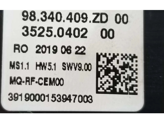 Блок управления климат-контролем 98340409ZD   Citroen Jumpy