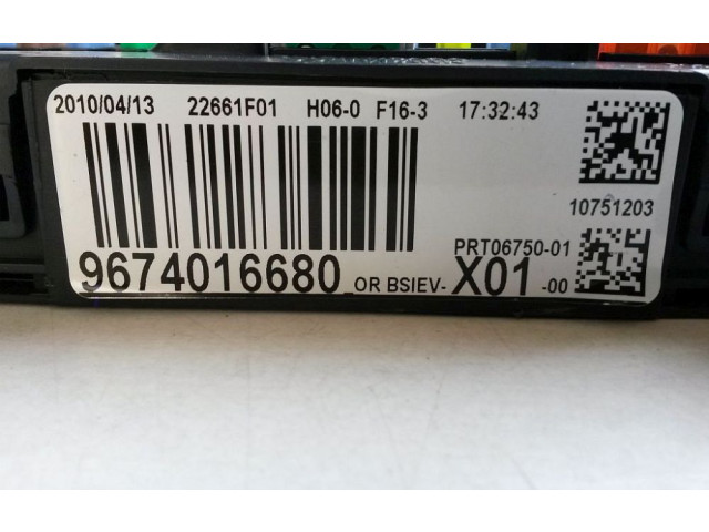 Блок предохранителей  9674016680, 9674016680   Peugeot 207    