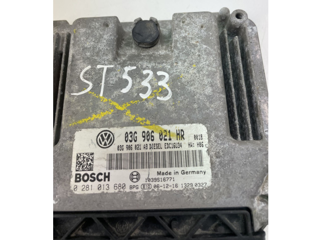 Блок управления двигателем Блок управления 03G906021HR, 0281013680   Volkswagen PASSAT B6