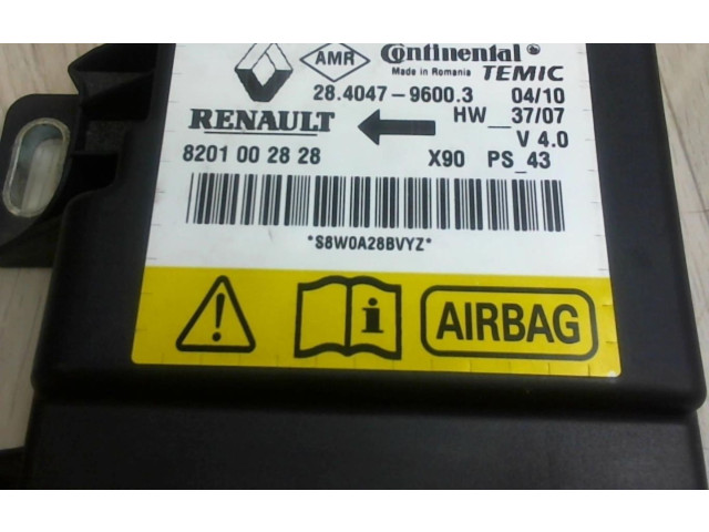 Блок подушек безопасности 8201163278, 8201163278 Dacia Sandero