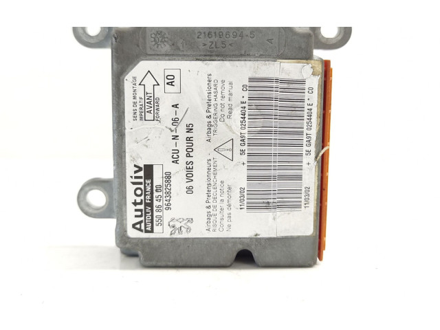 Блок подушек безопасности 9643825880, 550864500   Peugeot 306