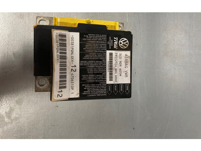Блок подушек безопасности 3C0909605M, 391125 Volkswagen PASSAT B6