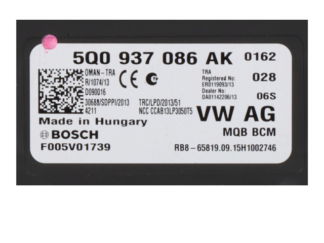 Модуль управления BSM 5Q0937086AK Volkswagen Golf Plus