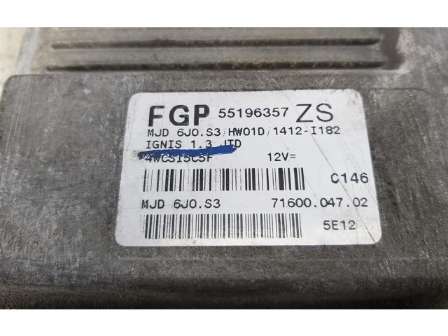 Блок управления двигателя 55196357 Suzuki Ignis
