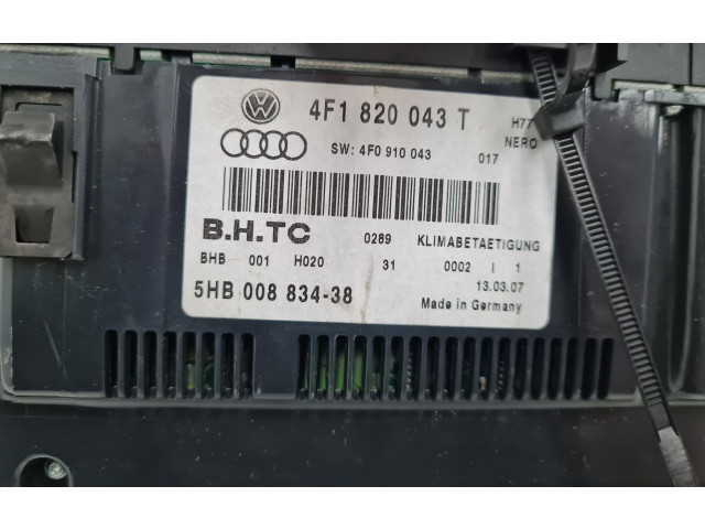 Блок управления климат-контролем 4F1820043T, 4F1820043T   Audi A6 S6 C6 4F