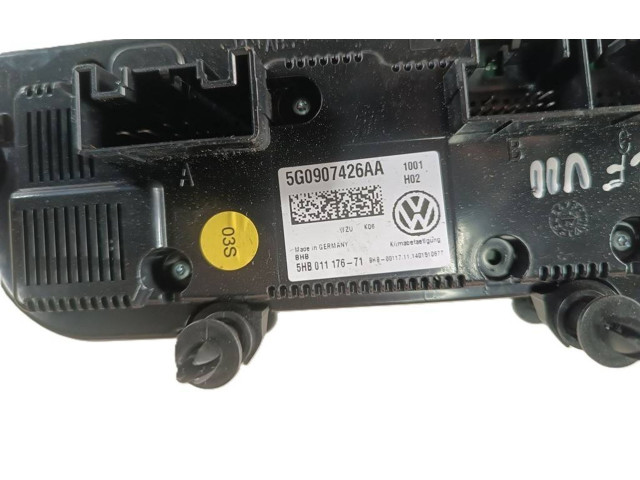 Блок управления климат-контролем 5G0907426AA, 5HB01117671 Volkswagen Golf VII
