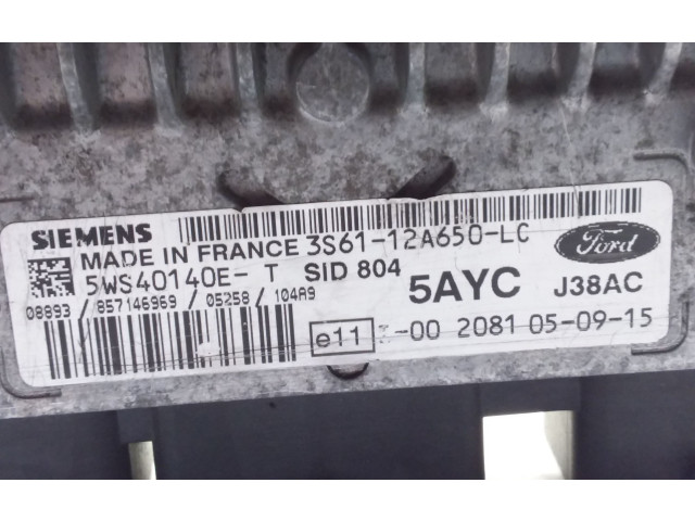 Блок управления двигателя 3S6112A650LC, 5WS40140E   Ford Fiesta