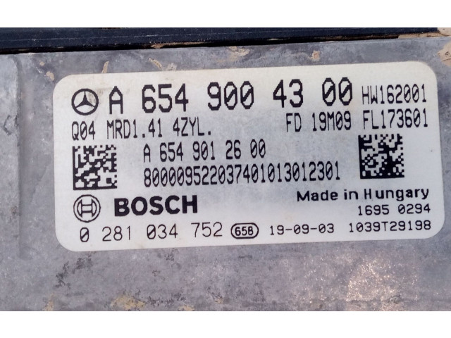 Блок управления двигателя A6549004300, 0281034752   Mercedes-Benz GLB x247
