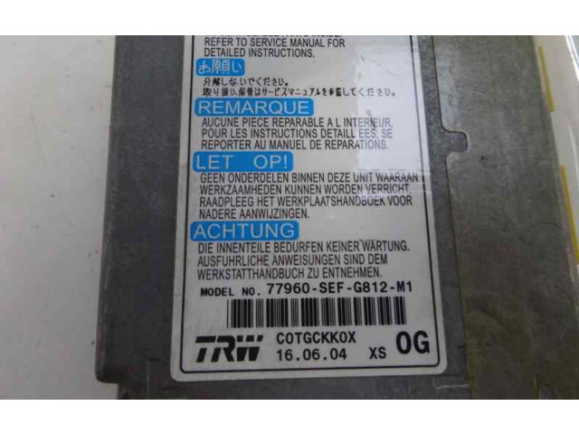 Блок подушек безопасности 77960-SEF-G812-M1 Honda Accord