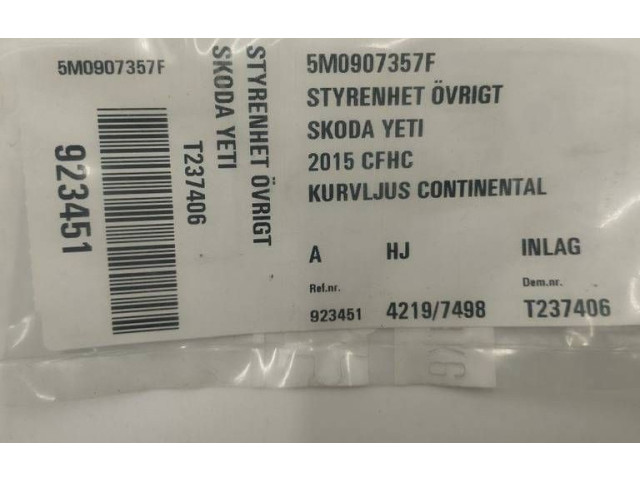 Модуль фонарей 5M0907357F, 5WK50466 Skoda Yeti (5L)