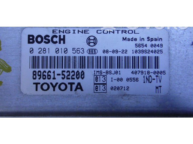 Řídící jednotka 0281010563 Toyota Yaris 1999