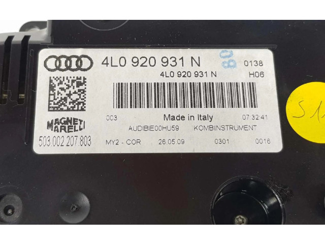 Přístrojová deska Audi Q7 4L 2010 4L0920931N, 4L0920931N