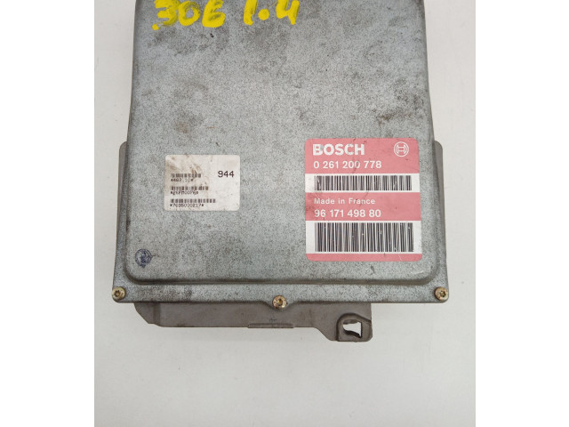 Блок управления двигателя 0261200778, 9617149880 Peugeot 306