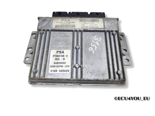 Řídící jednotka 9649903580, 9642222380 Citroen C3 Pluriel 2003