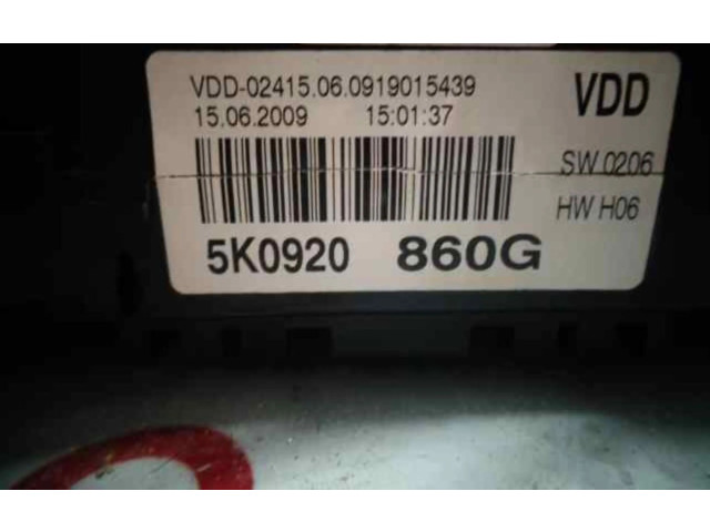 Панель приборов 5K0920960G Volkswagen Golf VI