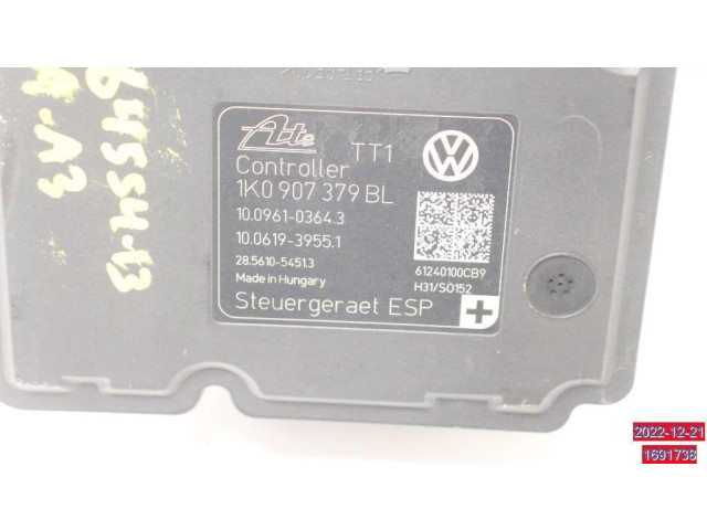 Блок управления АБС 1K0614517DP Audi A3 S3 8P