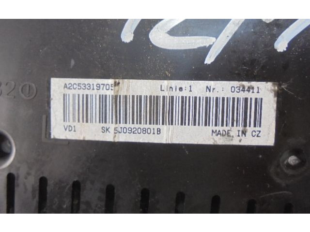 Панель приборов 5J0920801B, 5J0920801B Skoda Fabia Mk2 (5J)
