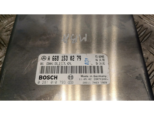 Řídící jednotka 6681530279   Mercedes-Benz A W168 2002