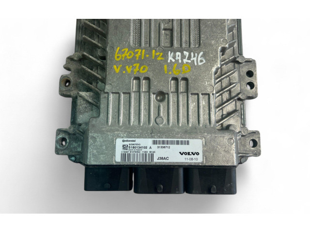 Блок управления двигателем Блок управления 31336712, S180134102A Volvo V70