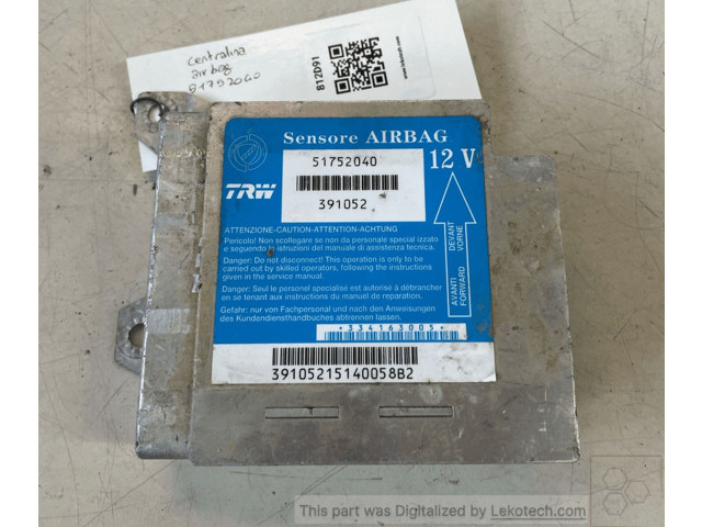 Блок подушек безопасности 51752040, 51752040 Fiat Idea