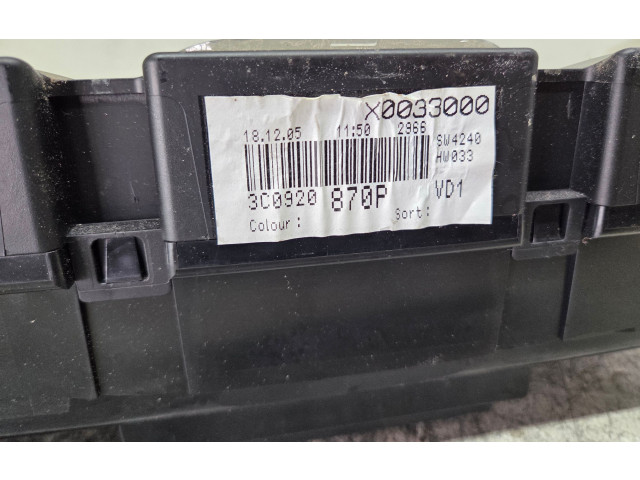 Панель приборов 3C0920870P   Volkswagen PASSAT B6       