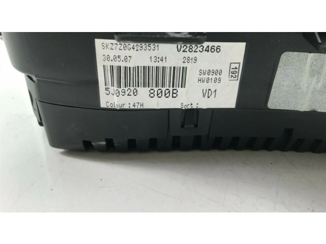 Панель приборов 5J0920800B, K4177   Skoda Fabia Mk2 (5J)       