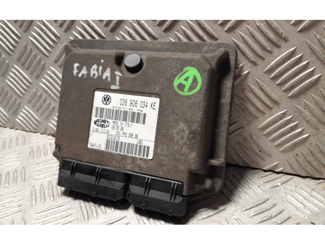 Блок управления двигателя 036906034KE, 5D3316U7G Skoda Fabia Mk1 (6Y)