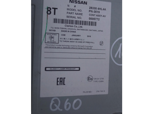 Блок управления 283304HL4A Infiniti Q60