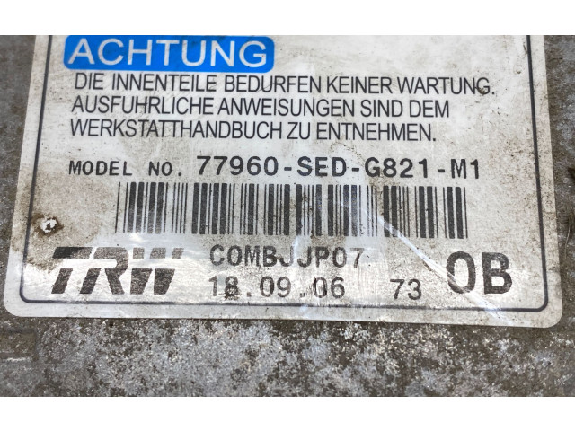 Блок подушек безопасности 77960SEDG821M1, C0MBJJP07 Honda Accord