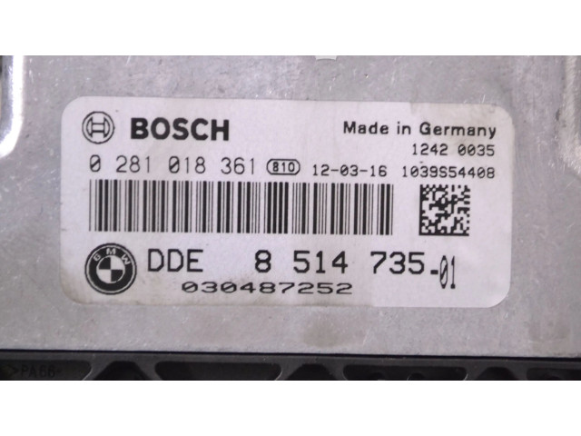 Řídící jednotka 8514735, 0281018361 BMW 1 F20 F21 2012