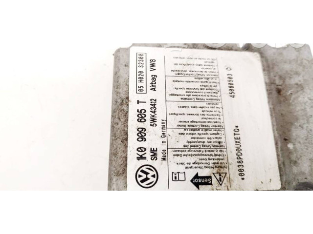 Блок подушек безопасности 1K0909605T, 5WK43412 Skoda Octavia Mk2 (1Z)