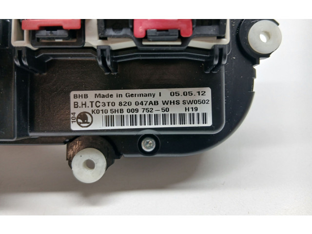 Блок управления климат-контролем 3T0820047AKWHS, 3T0820047AKWHS   Skoda Octavia Mk3 (5E)