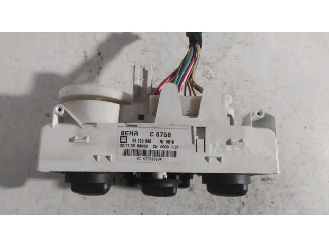 Блок управления климат-контролем 93329465, 67588919 Opel Meriva A